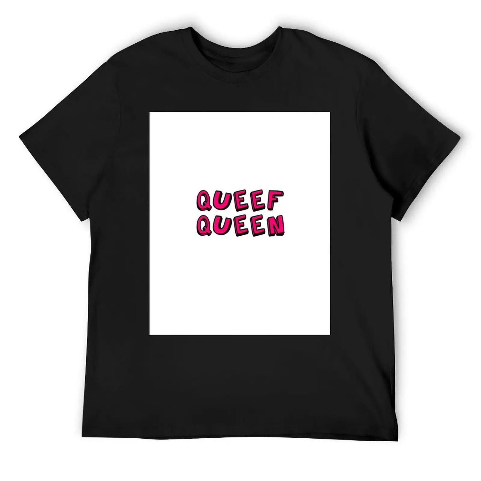 Queef Queen-Camiseta con tipografía de pedos, color rosa fucsia, disfraces divertidos, camisetas bonitas, Camiseta de algodón para hombre