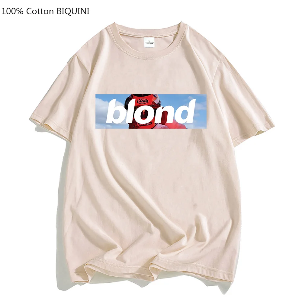 Frank O-ocean Blond R&B Music T Shirts MEN Fashion Hip Hop Tshirts 100% Cotton T-shirts Handsome Rhythm and Blues Originality