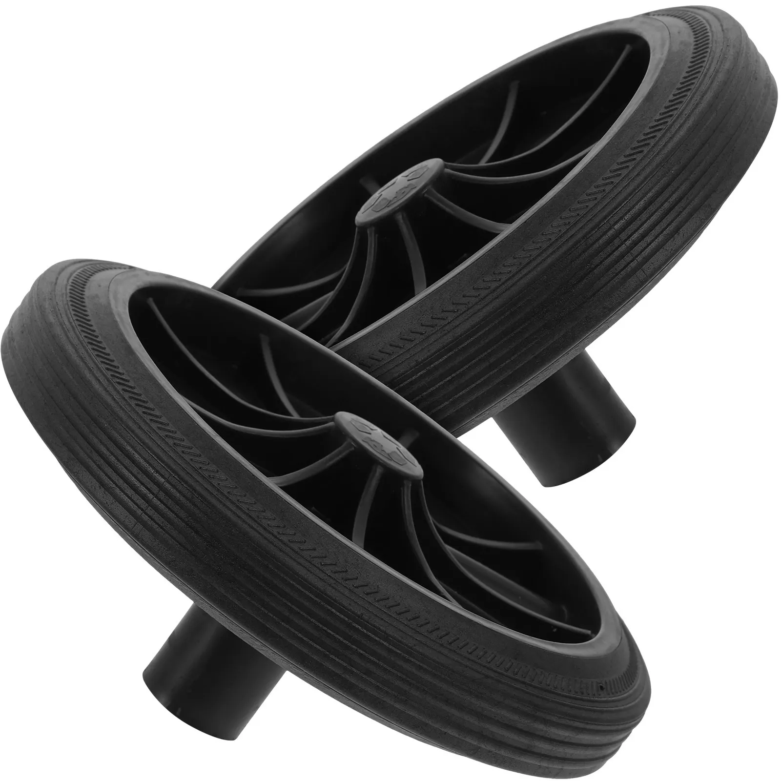 

2Pcs Trash Can Wheels Plastic Heavy Duty Easy Install Garbage Bin Pulley Replacement Wheels for Outdoor Waste Can Movement