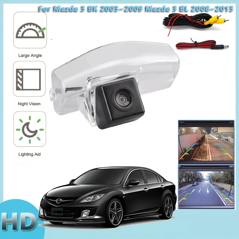 Rückfahrkamera für Mazda 3 BK BL 2003-2013 und für MAZDA 2 DE 2007-2015, Auto-Rückfahr-Parkmonitor-Erweiterungen