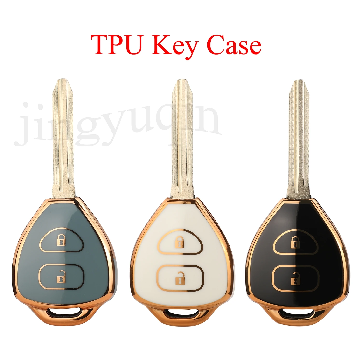

Jingyuqin 2/3/4 Buttons New Arrival Soft TPU Car Key Case Fob Fob For Toyota Camry Avalon Corolla Matrix Rav4 Venza Yaris
