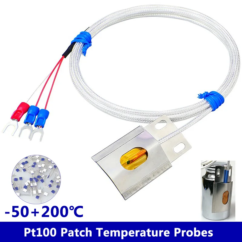 

PT100 Temperature Sensor Pipe Surface Mount Probe Platinum Resistance RTD Thermal Detector for Cylindrical Applications