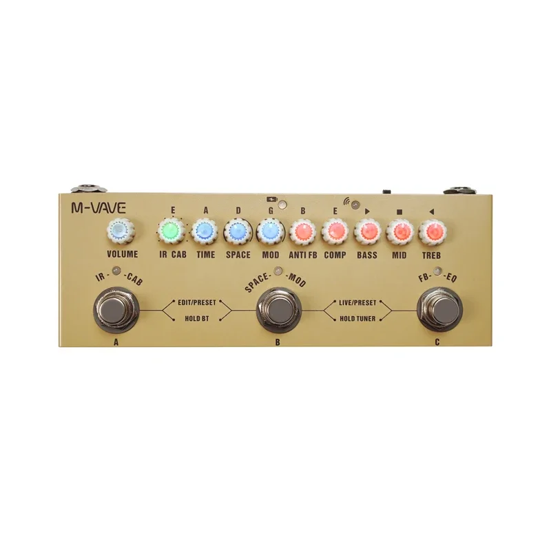 M-VAVE Cube Baby AC Pro Acoustic Guitar Processor | 9 AMP/IR Sims w/ Dly/Chs/Rvb FX | USB Audio Interface | Type-C Recharge - view 5