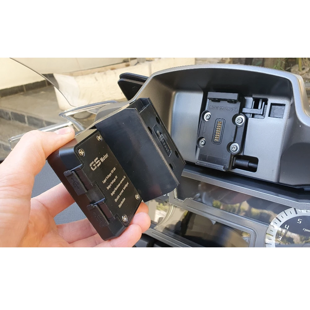 Motorcycle GPS Phone Holder USB & Wireless Charging Navigation Bracket Base Holder For BMW R1200RT R1250RT R 1200 1250 RT