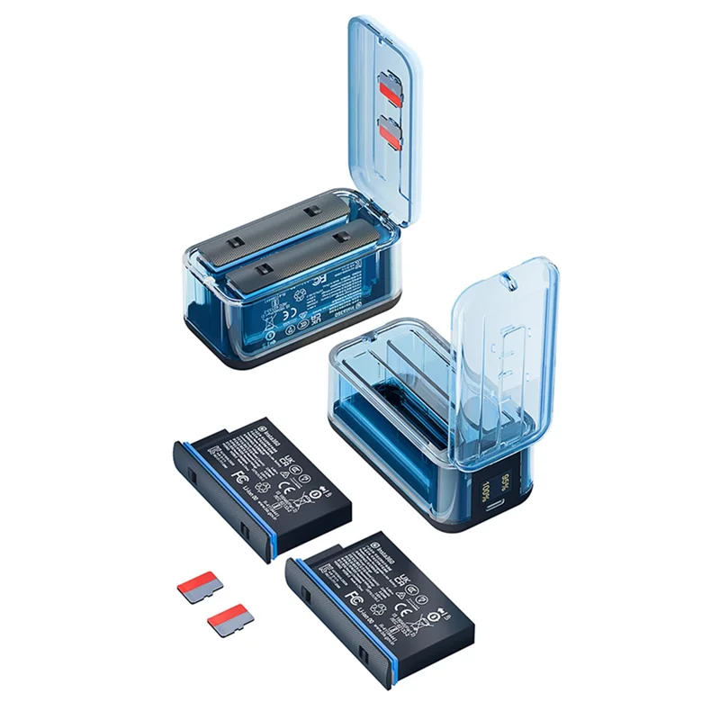 【Electronic-Accessories】For Insta 360 X5 Accessories Charging Butler Dual-Slot Fast Charging Box Display Battery Charger Case Fo