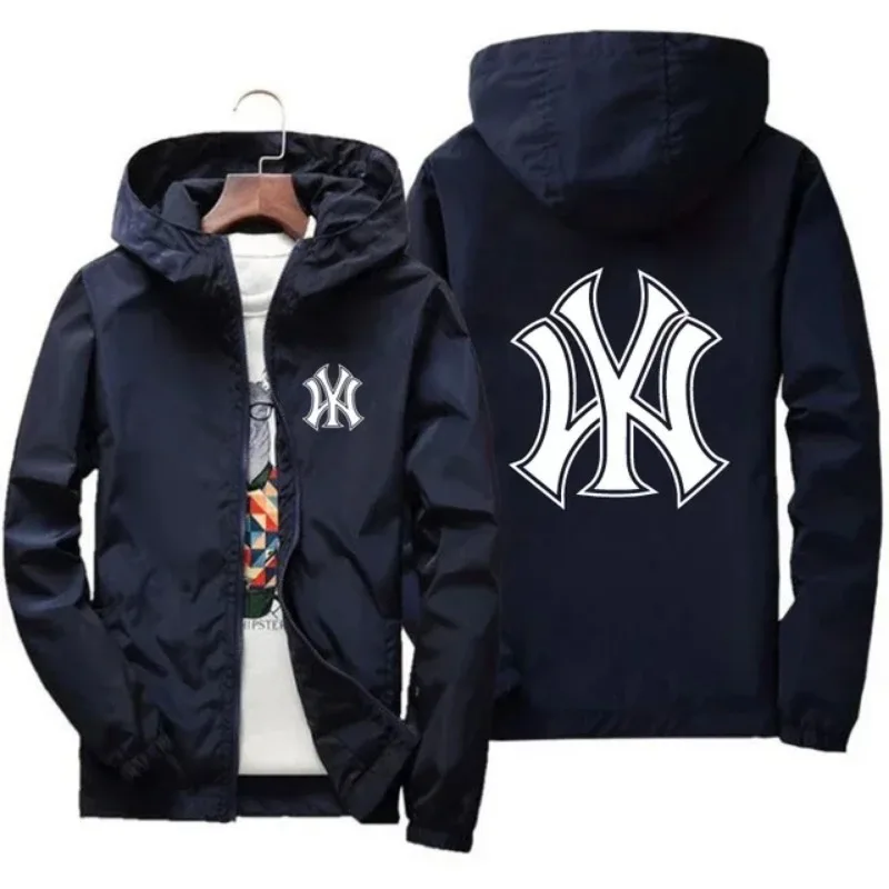 Men's Light Casual Jacket Spring Autumn Outdoor Zipper Sports Waterproof Unisex Hooded Sunscreen Clothing Moncler