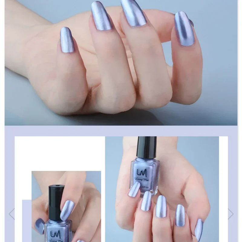 Metallics-Esmalte em Gel Semi Permanente, Verniz em Gel UV, Base e Top Coat, Soak Off Nail Art, 17 Cores