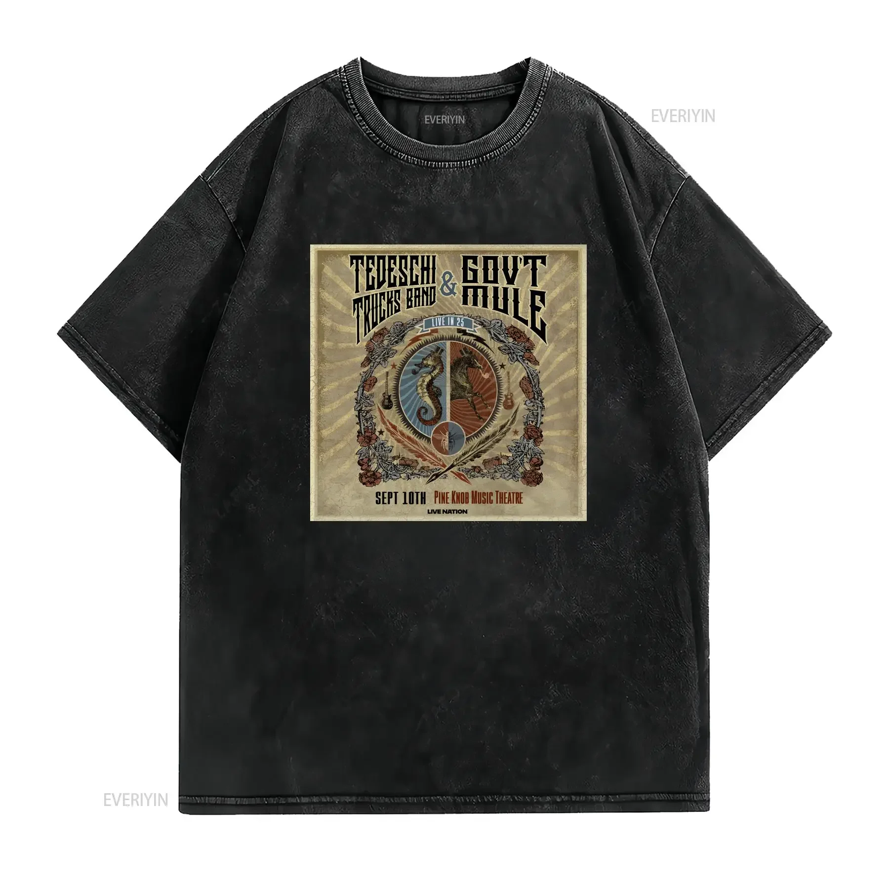 Tedeschi Trucks Band Gov't Mule Tour 2025 T Shirt Full Size S 5XL vintage Washed Top For Everyday Wear Stylish Breathable