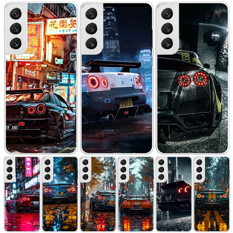 Japan JDM Sports Car GTR Phone Case For Samsung Galaxy S25 Edge S24 S23 S22 S21 FE S20 Ultra S10 Plus + Art Customized Coque Cap