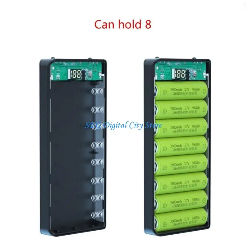 U75B Multipurpose Battery 18650 Battery Box DIY Holder for Case Dual USB LCD Digital Display Type-C Input