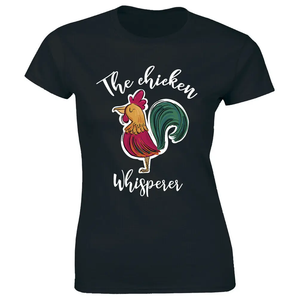 

The Chicken Whisperer with Rooster Funny T-Shirt for Women Animal Lover Tee