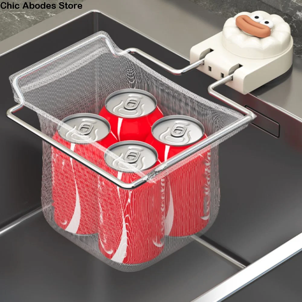 

With Disposable Filter Mesh Sink Filter Rack Strong Load-bearing Suction Cup Sink Strainer Basket Folded Design