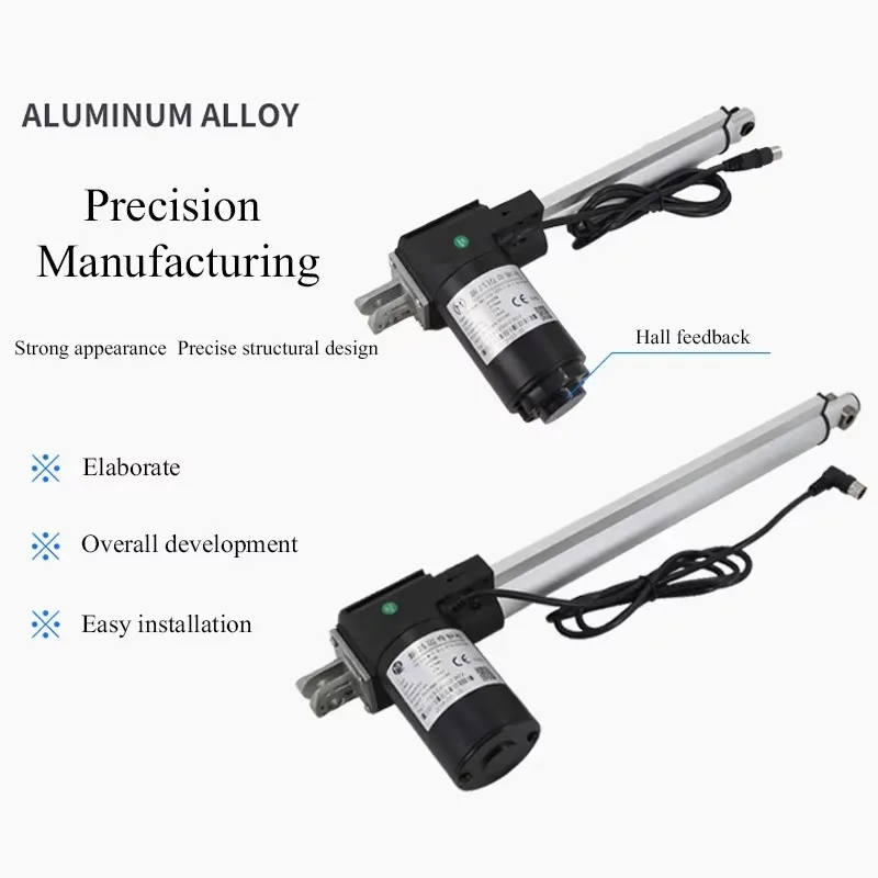 Hall Sensor Electric Linear Actuator High Load Permanent Magnet Structure for Smart Home Automation DC 12V 24V