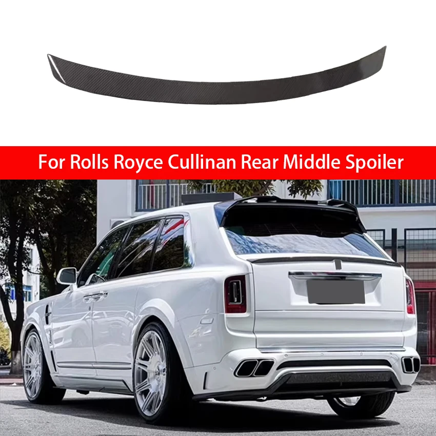 

For Rolls Royce Cullinan Rear Middle Spoiler Wings Tail Lip Spoiler High Quali Carbon Fibe Tuning Body Kit Accessories Styling
