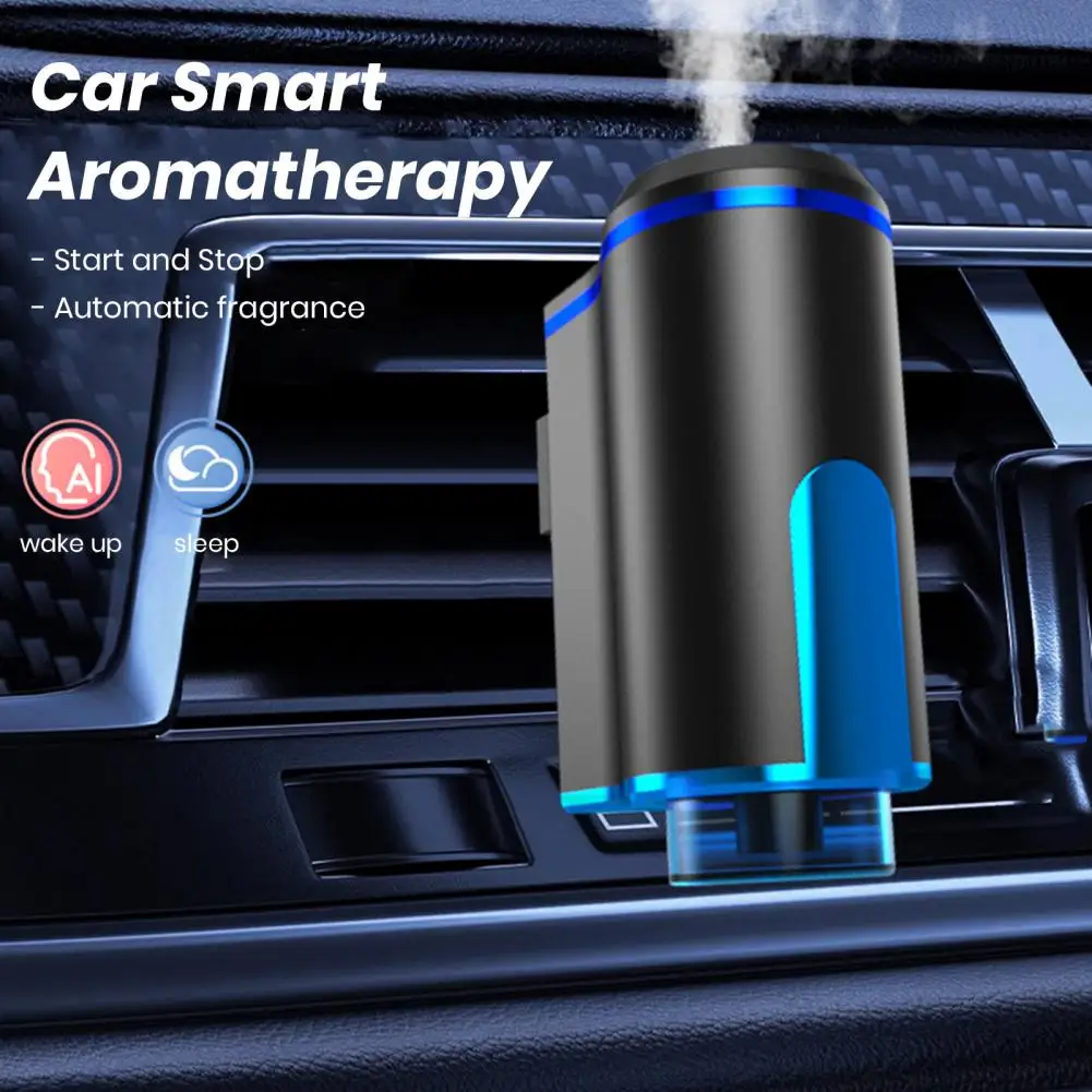 Intelligent Car Dispenser Rechargeable Car Air Freshener with Adjustable Diffuser for Auto On/off Aromatherapy Fragrance Easy