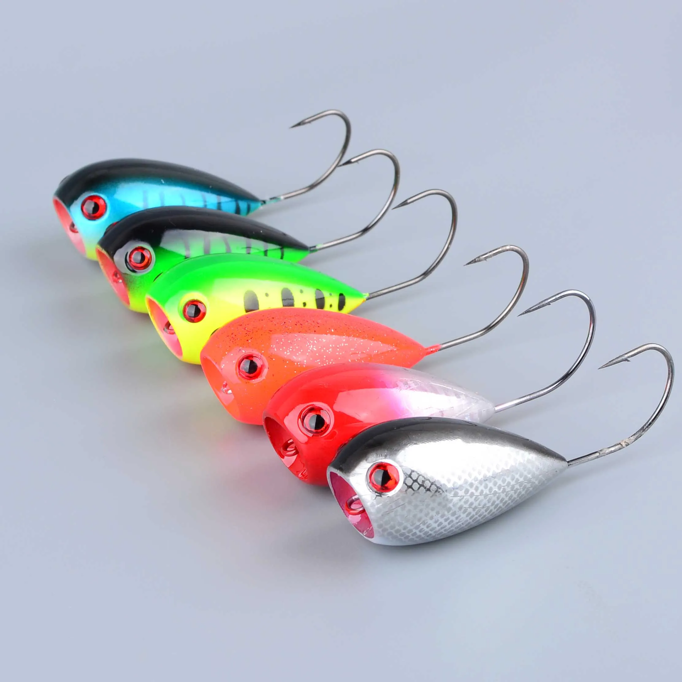 Señuelo Popper CrankFish – Cebo duro flotante con anzuelo sencillo