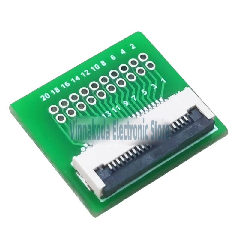 Fpc-20p 0.5socket conversion test board FPC/ FFC-0.5mm to 1.27mm-DIP in-line flexible cable conversion board