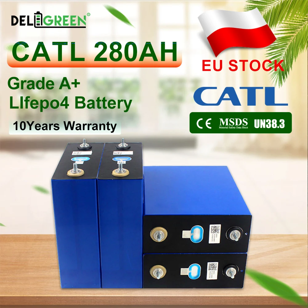 

EU Stock GradeA CATL280 15kWh Lifepo4 Battery DIY Battery Pack Seplos 3.0 Kits CAN RS485 VAT Free DIY Rechargeable Batteries