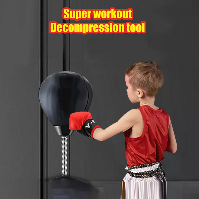 Bola de boxe de mesa com ventosa, saco de pancadas para mesa, equipamento de boxe para crianças e adultos, alívio do estresse, prática de boxe, exercício.