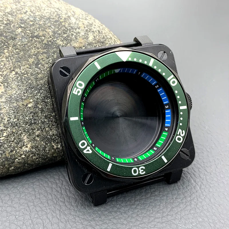 Mod 42mm NH35 NH36 Cassa per orologio quadrata Custodia con sigillo Cover posteriore 20ATM Orologio subacqueo da uomo impermeabile SKX007 SRPD Pilot Cockpit Case