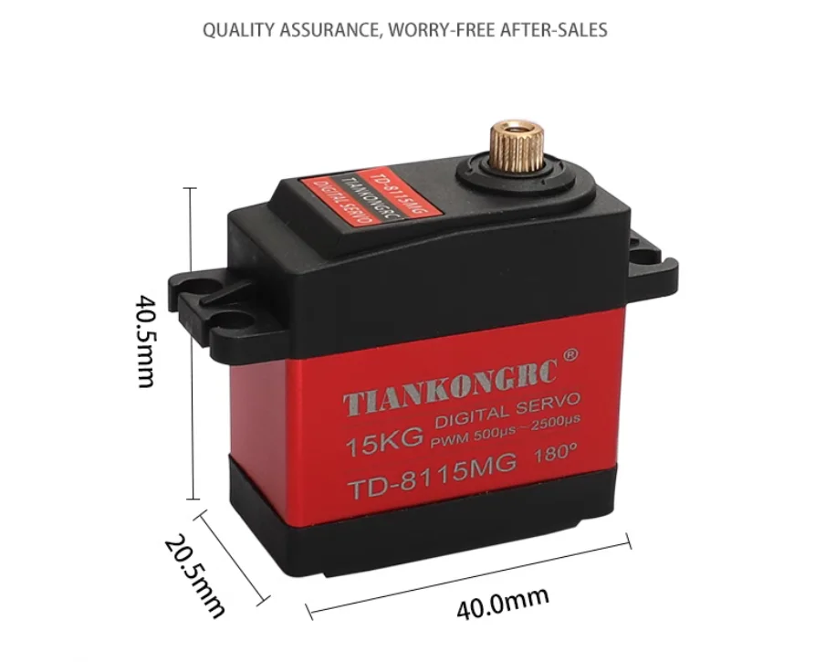 TD-8115MG Wodoodporne serwo cyfrowe z metalową przekładnią 15kg Wysoki moment obrotowy 180/270/360 Kąt do zdalnie sterowanego modelu samochodu RC Zabawki