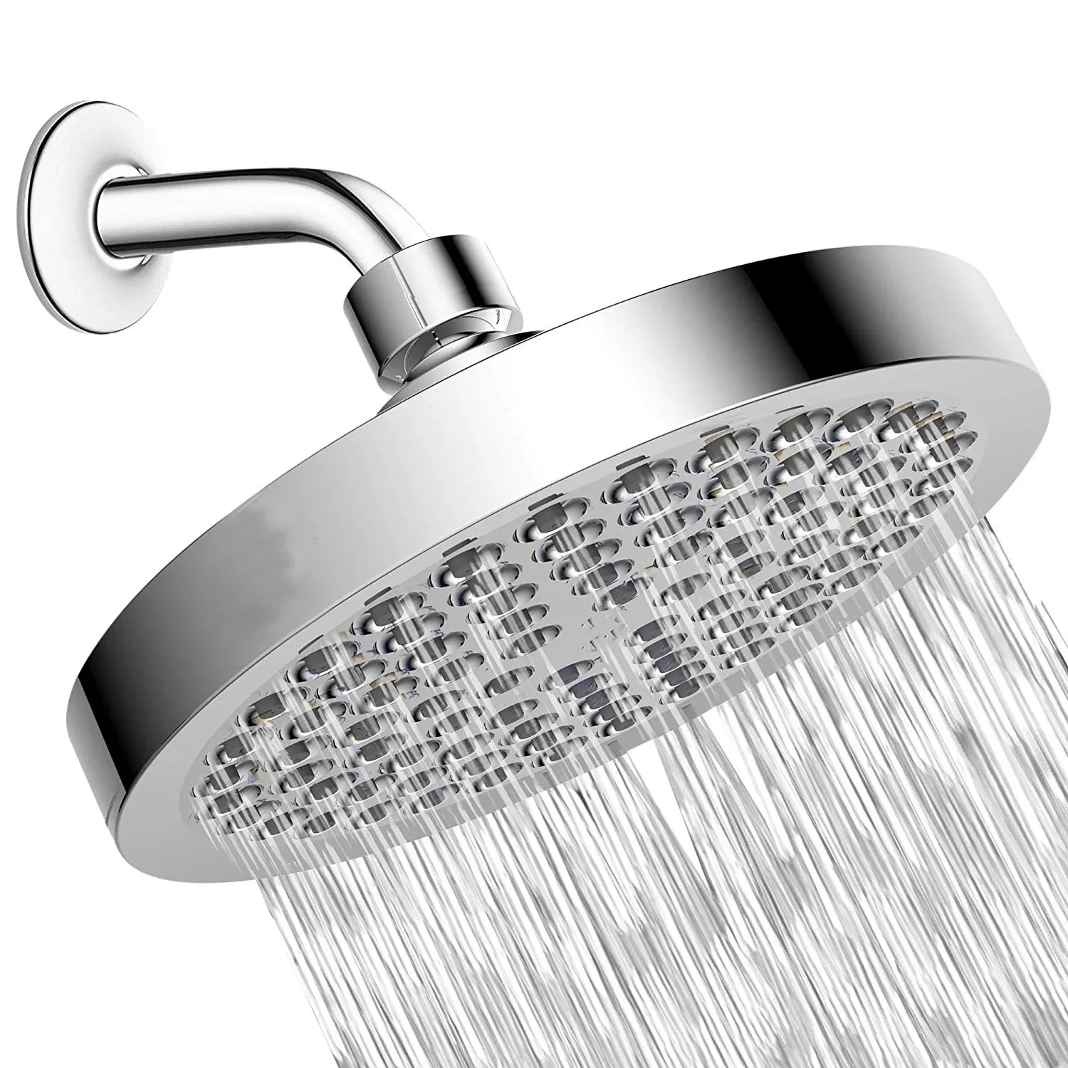 

6 Inch High Pressure Rainfall Ceiling Mounted Shower Head Large Flow Top Spray Nozzle Abs Thicken Bathroom Faucet Showerhead