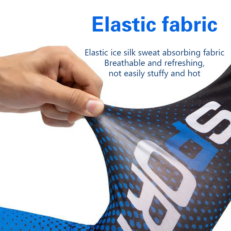 Ice Silk Sleeve Sunscreen UV Sun Protect Elastic Sweat Absorb Arm Sleeve Anti-Slip Unisex Long Gloves Outdoor Cool Sport Cycling