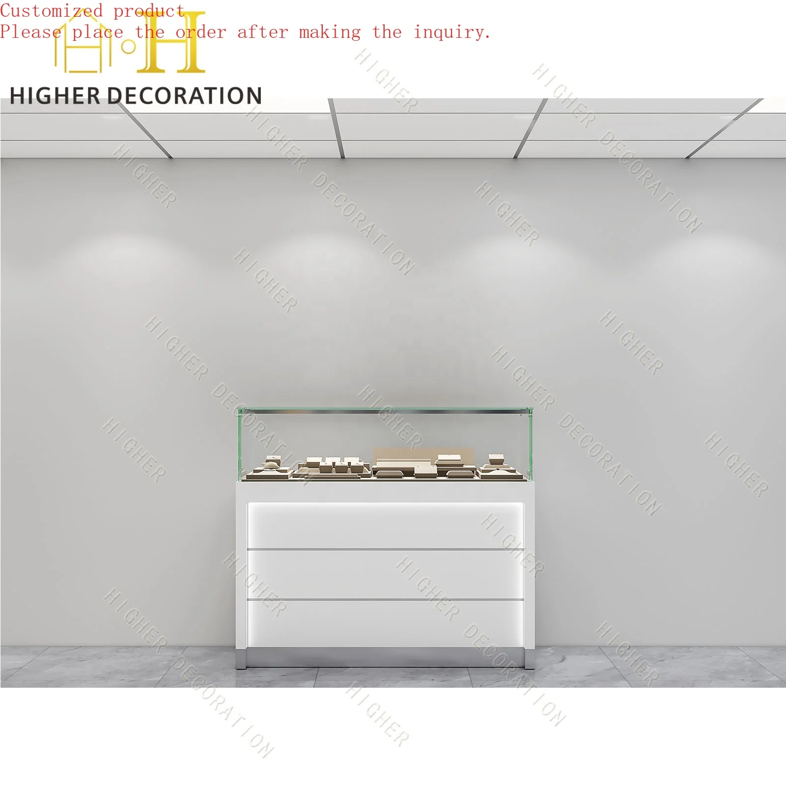 

Custom.Jewelry Shop Design Jewelry showcase Cabinet Glass Jewelry Display case