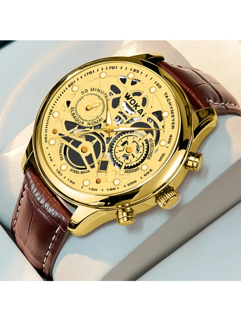 Montres de sport à Quartz d'affaires en cuir montres d'affaires montre de sport à Quartz ceinture de loisirs montre pour hommes montre pour hommes