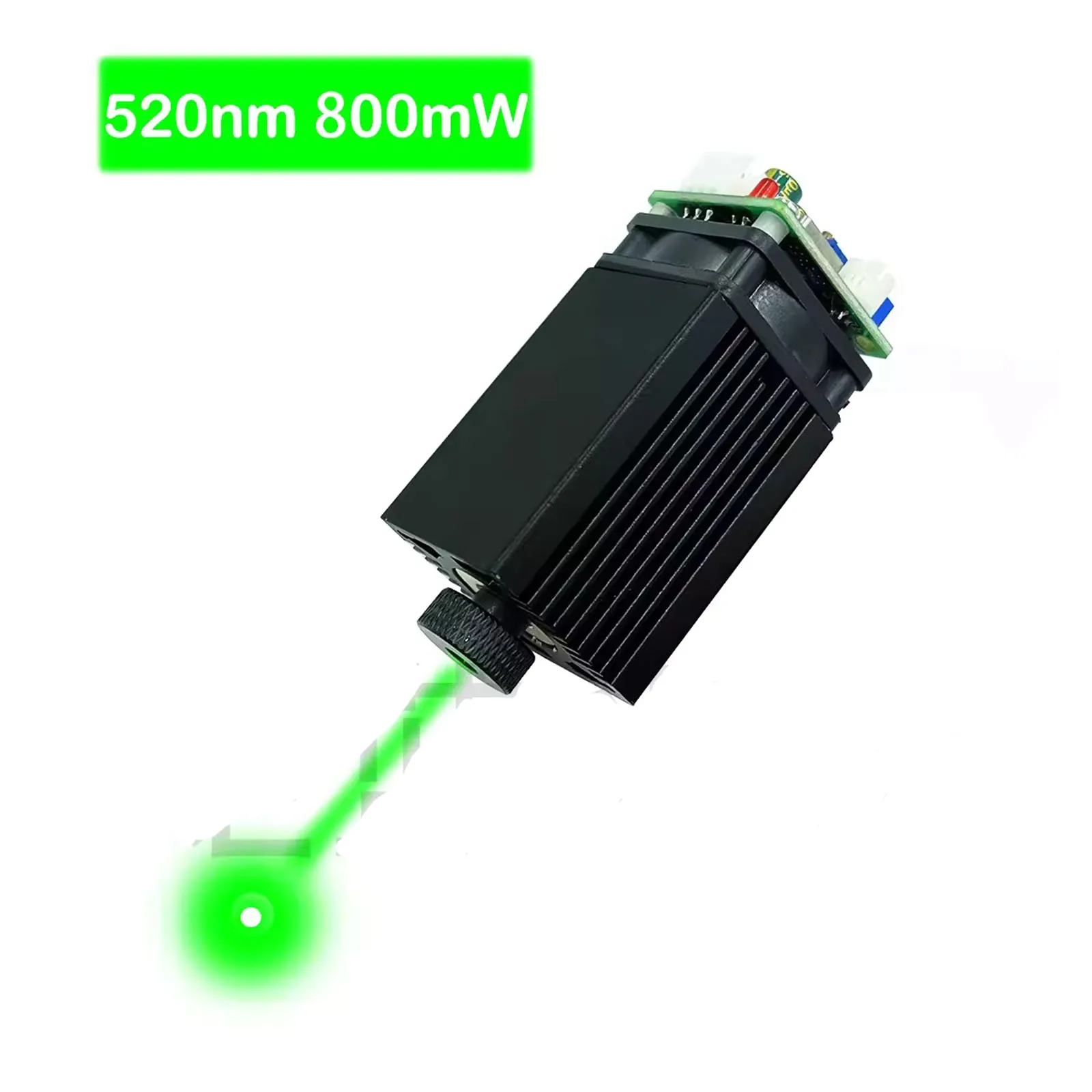 

Green High Power 520nm 800mW Laser Module Laser Head 12V Input Band TTL