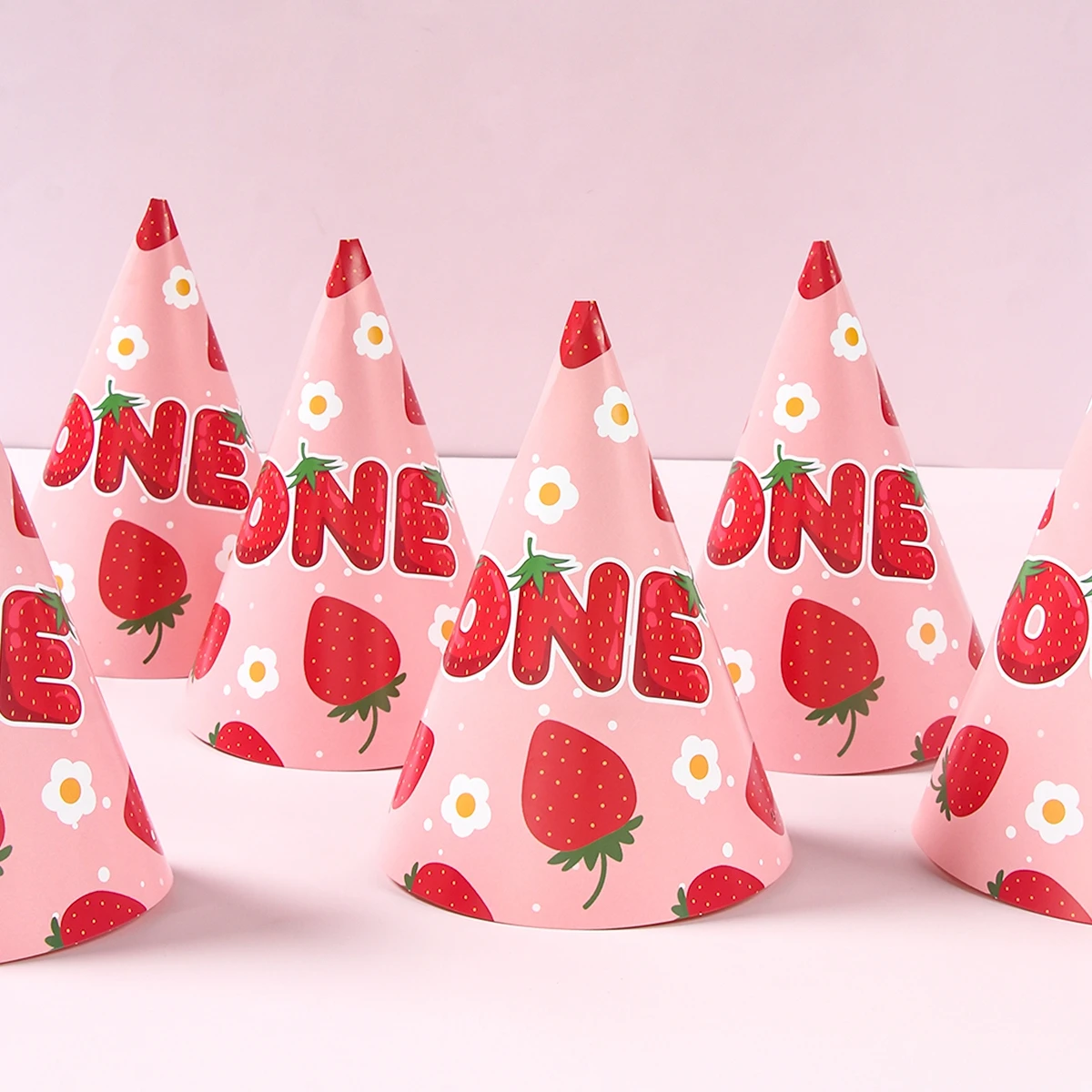 Sweet Strawberry Birthday Hat Strawberry Theme Happy One Birthday Party Decorations Kids Favors Gifts Girls Baby Shower Supplies