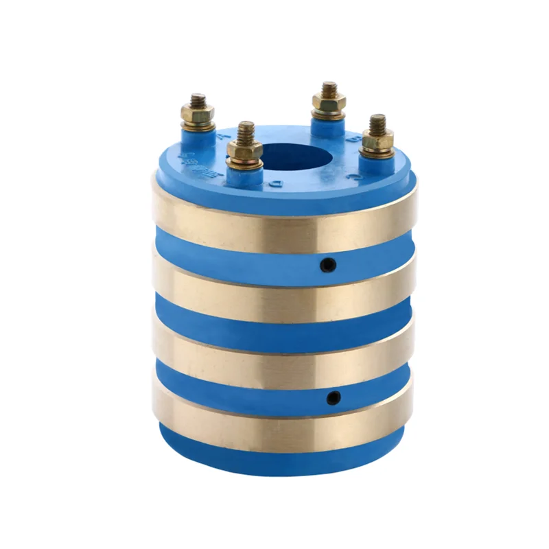 4 Channel  Collector Ring Copper Carbon Brush  Combination Multi - Layer Copper Ring Slip ring Pillowtype Packing Machine