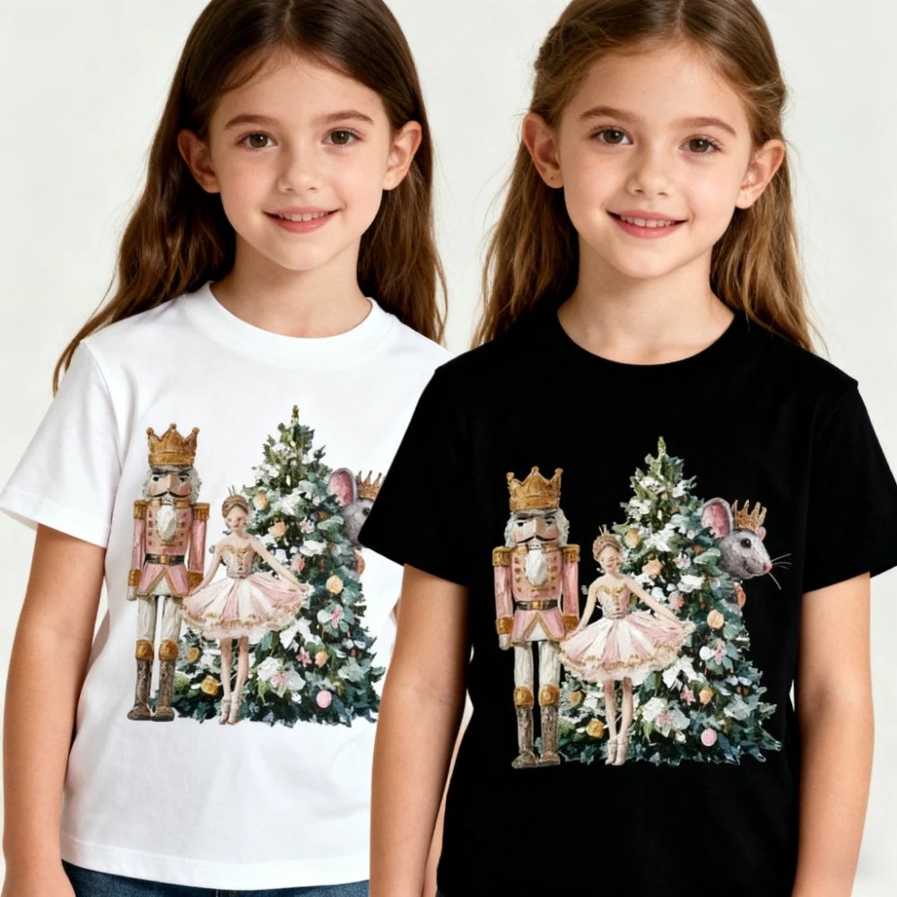 Kinder Weihnachten Nussknacker T-Shirt Zucker Pflaume Fee TShirt Kinder Weihnachtsbaum Nussknacker Shirt Mädchen Weihnachten Urlaub Kurzarm