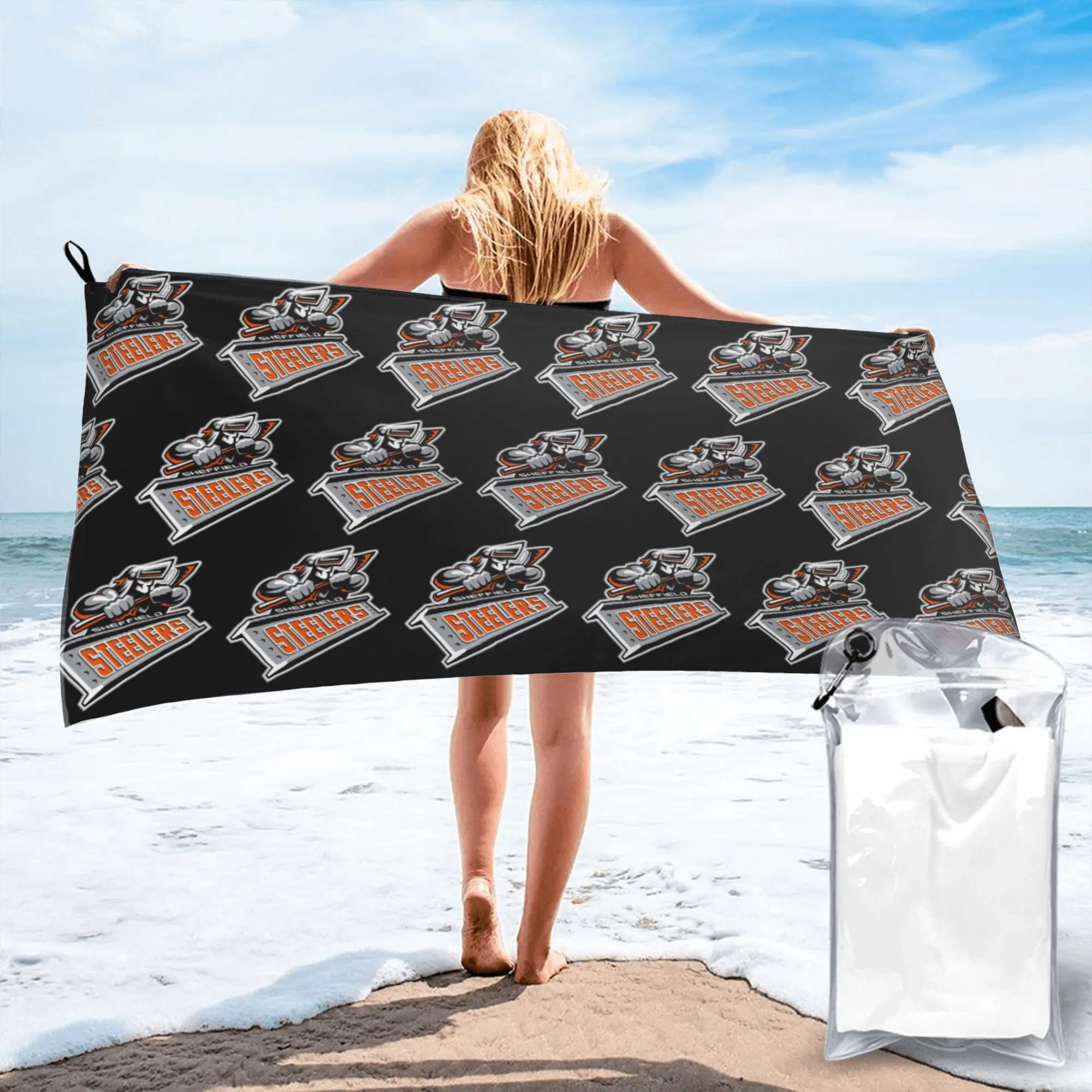 The Sheffield Steelers Beach Towel Soft Microfiber Quick Dry Absorbent Quick Towels For Swimming