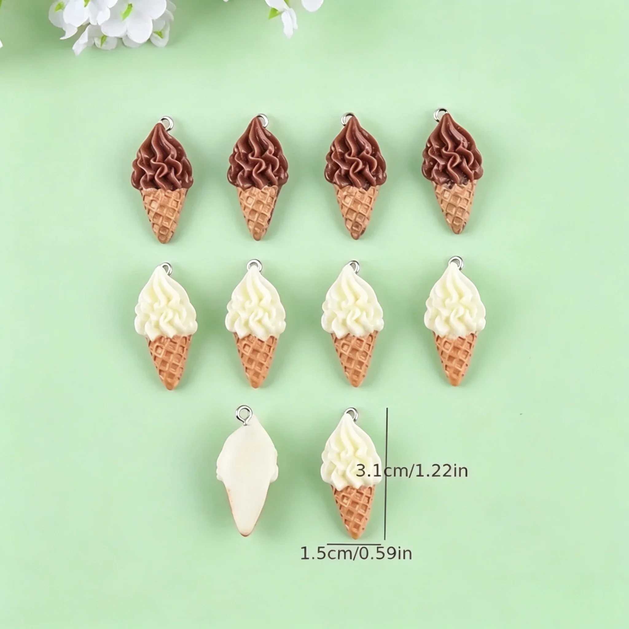 10Pcs Bulk Cute Ice Cream Resi - Resin Art Keychain review and price