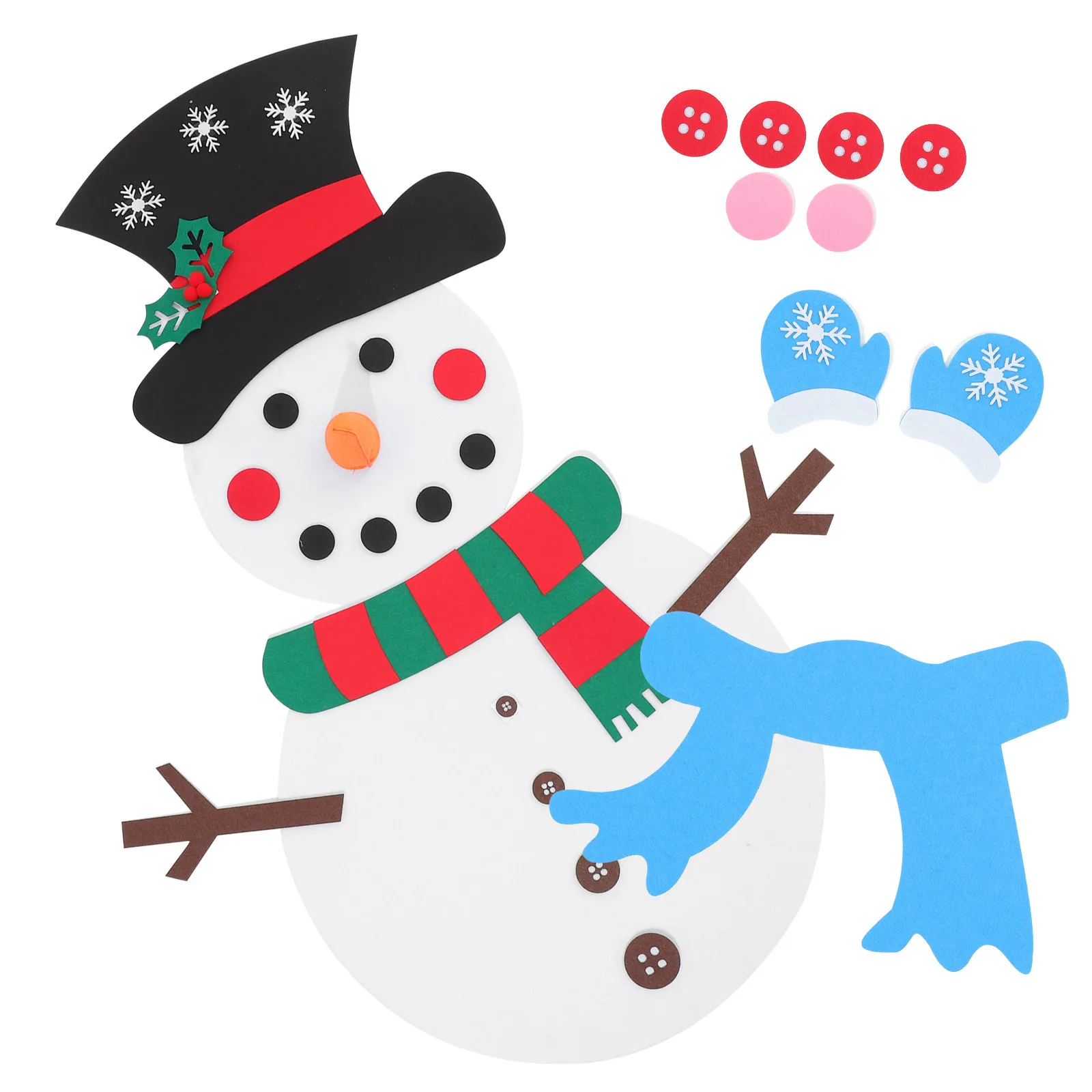 

1Set Felt Snowman Christmas DIY Pendant Environmentally Friendly Festival Hanging Decoration DIY Felt Christmas Snowman