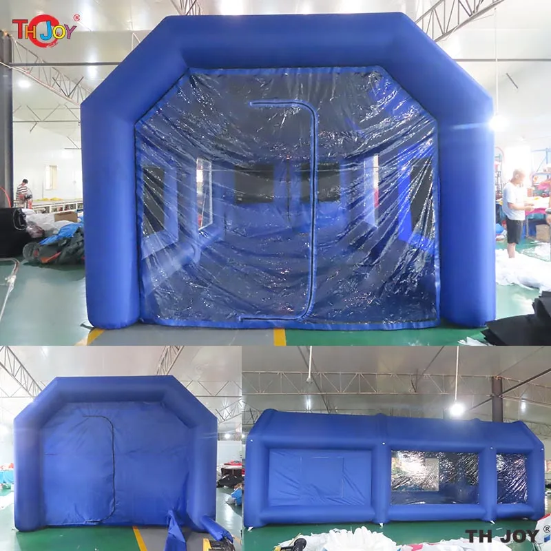 Shipping Air Shipping 7x4m Inflatable Spray Booth Custom Tent Cars Paint Booth With Filter System and 2 Blowers