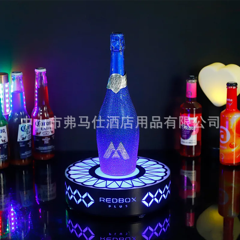 LED Luminous Bar Wine Display Rack Base, boate Personalidade Criativa, Spades A Champagne, KTV