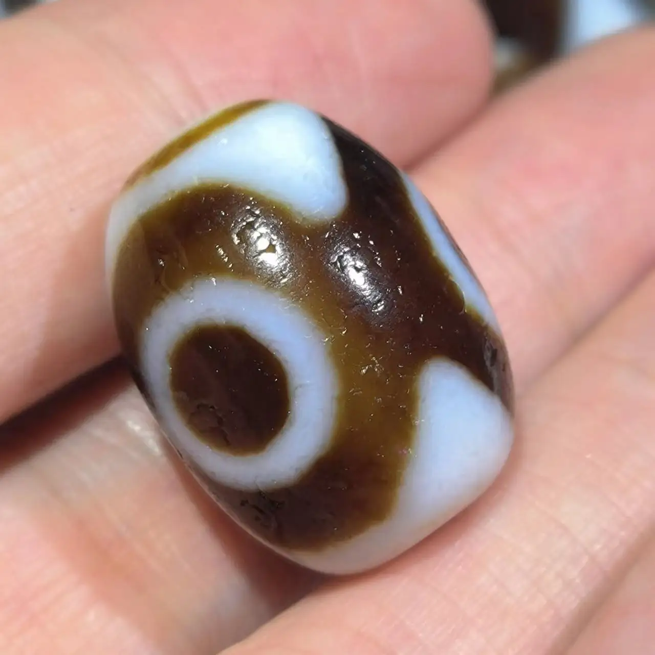 1pcs/lot natural multi-pattern old agate dzi wholesale Coffee brown 20x15mm Handmade beads special rare Accessories jewelry diy