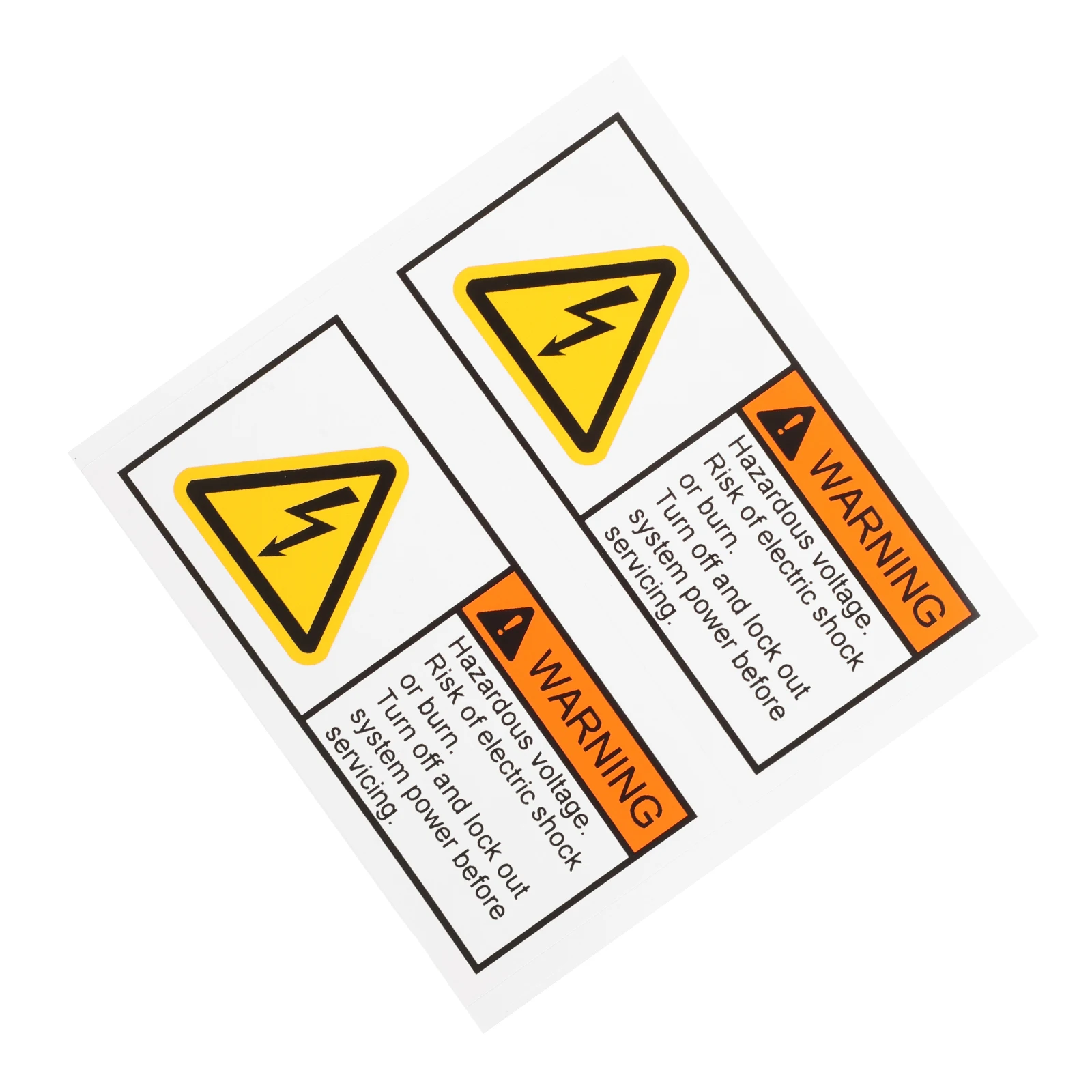2 pcs Voltage Warning Sticker High Voltage Label Safety Sign Electrical Panel Labels Equipment Machinery Protection