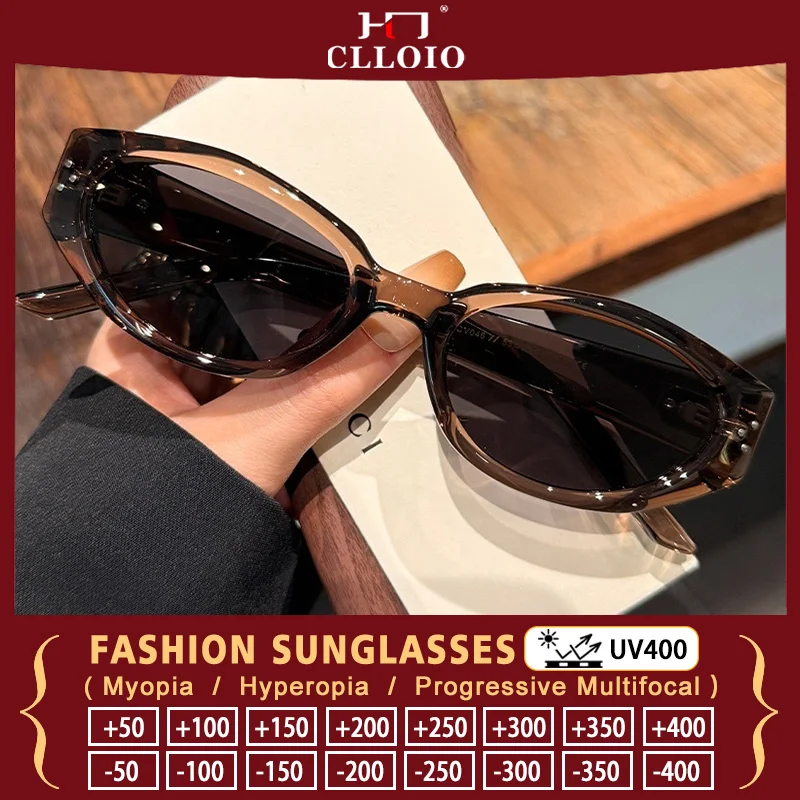 

CLLOIO Summer Fashion Cool Prescription Myopia Sunglasses Women's Driving Beach Sun Glasses UV400 Protection Reading Eyewear