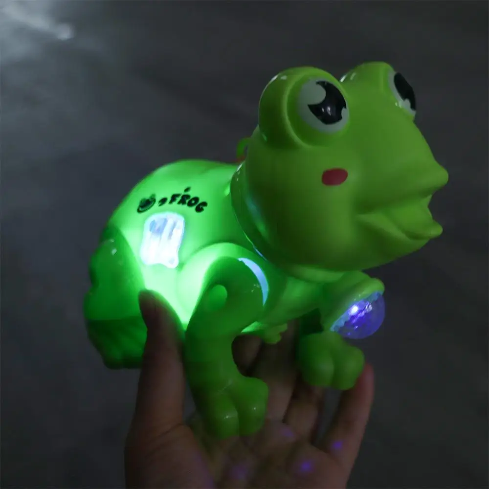 Electric Electric Frog Educational Cartoon Frog Music Projection Educational Toys Montessori Reusable Plastic