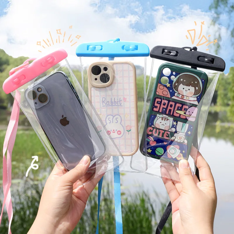 1-10PCS Waterproof Phone Case Phone Protective Case Underwater Mobile Phone Waterproof Bag Touch Screen Camera Swimming Airbag
