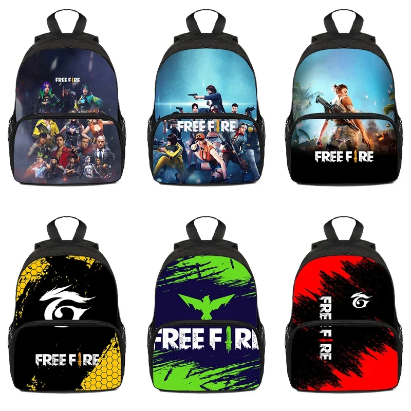 Game Free Fire Garena Backpack Boys Girls School Bag Children Anime Storage Box Kids School Gift Unisex  12/16 inch Travel Bags