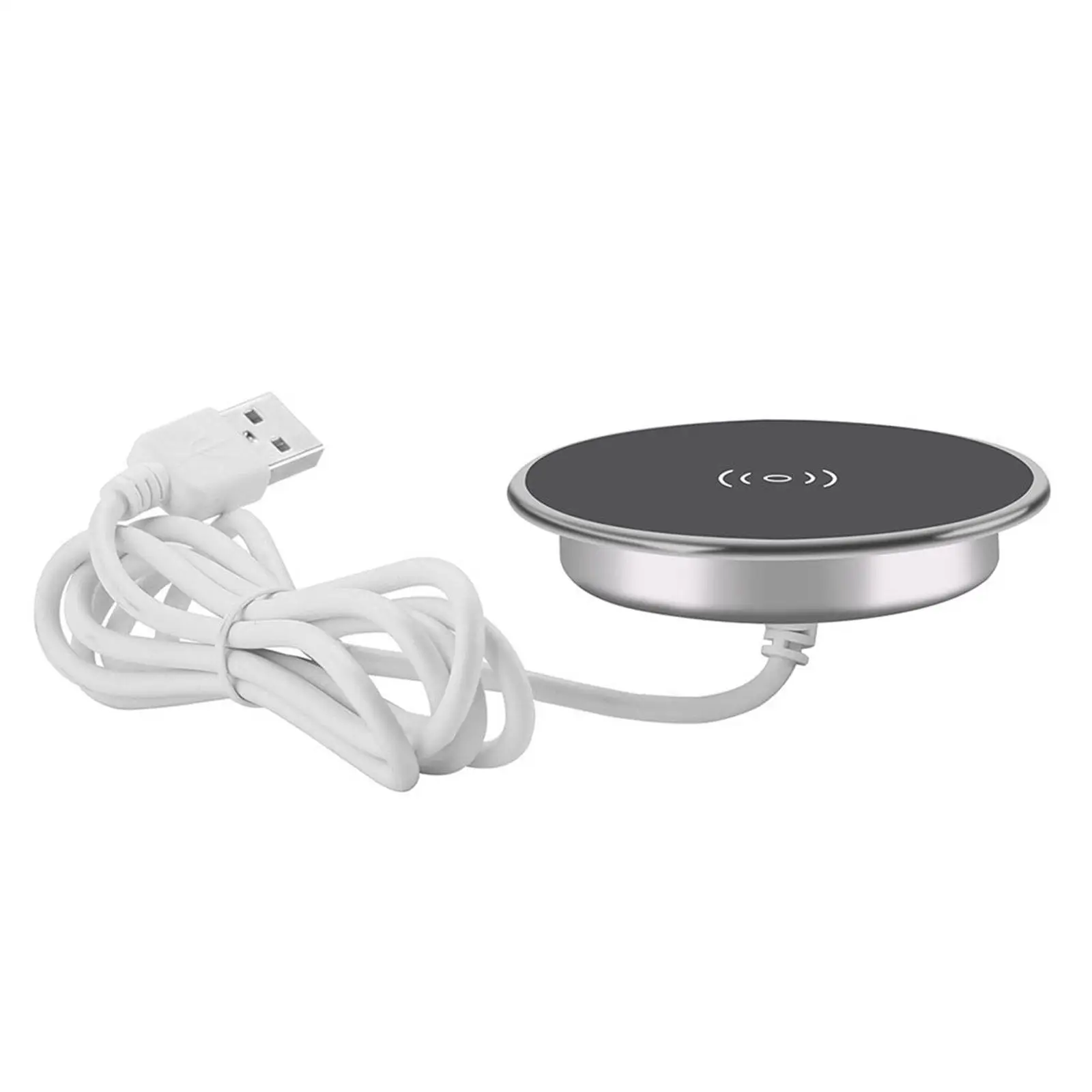 Embedded Wireless Charger Hidden Charging Base Fast Desktop Charging Station for Qi-support Mobile Phones Table Office Home