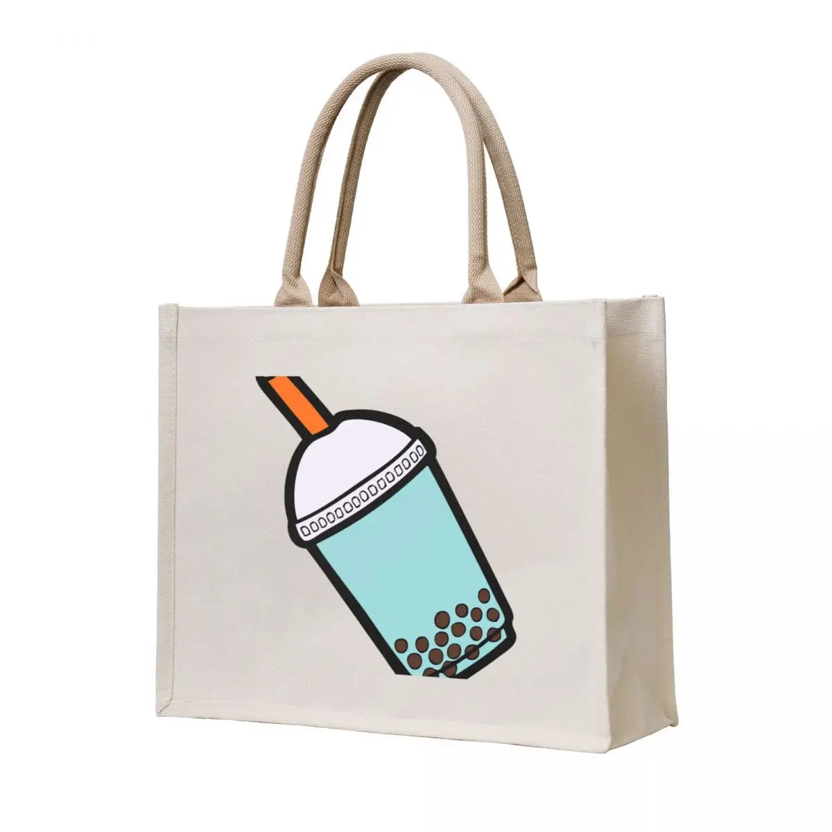 

Bubble Tea Pattern Tote Bag canvas tote bag shopping bag logo Canvas stote reusable grocery bags