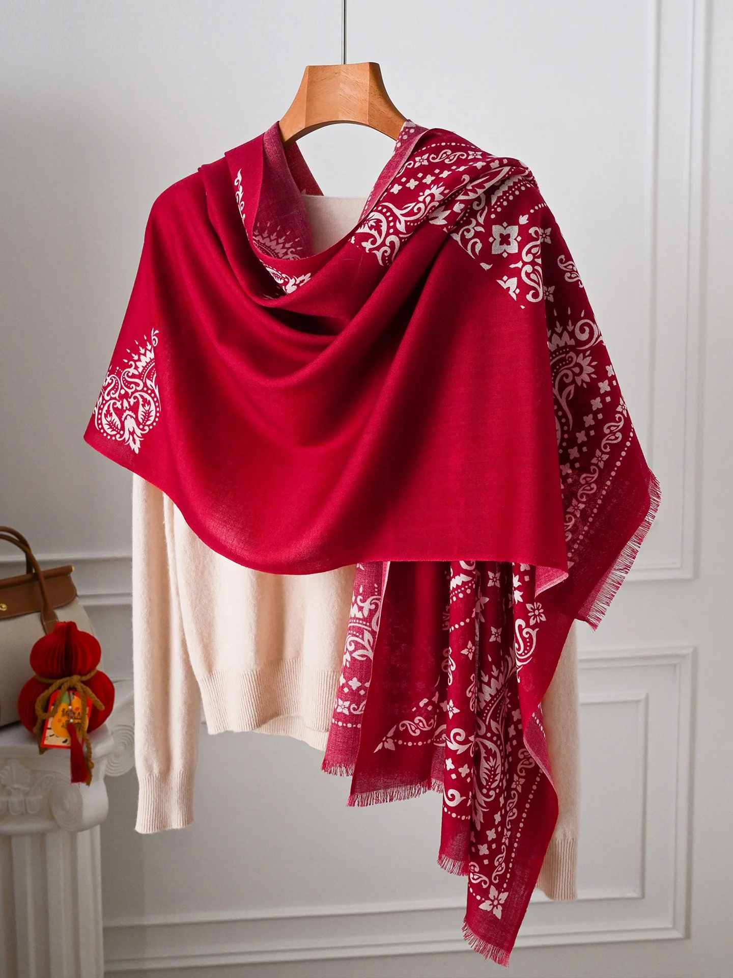 red-vintage-paisley-wool-thin-scarf-high-sensation-summer-walnut-flower-silk-scarf-shawl-outerwear-for-mom-autumn-winter-long