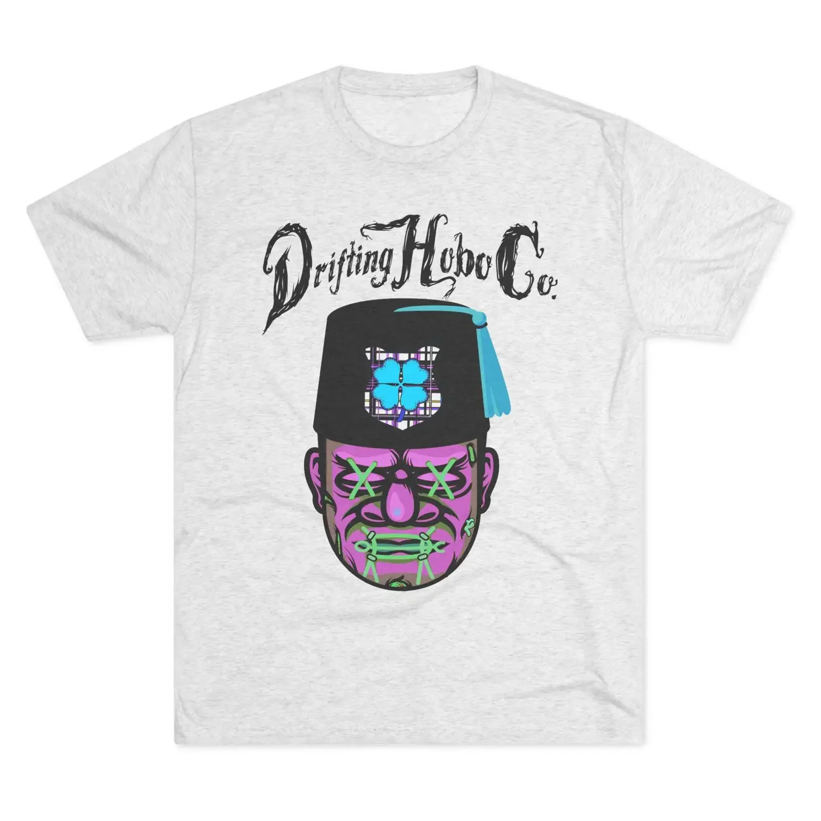 Футболка Shrunken Head Shriner Tri Blend Crew с винтажным эффектом, универсальная, с графическим принтом, для повседневной носки, мягкая и стильная.