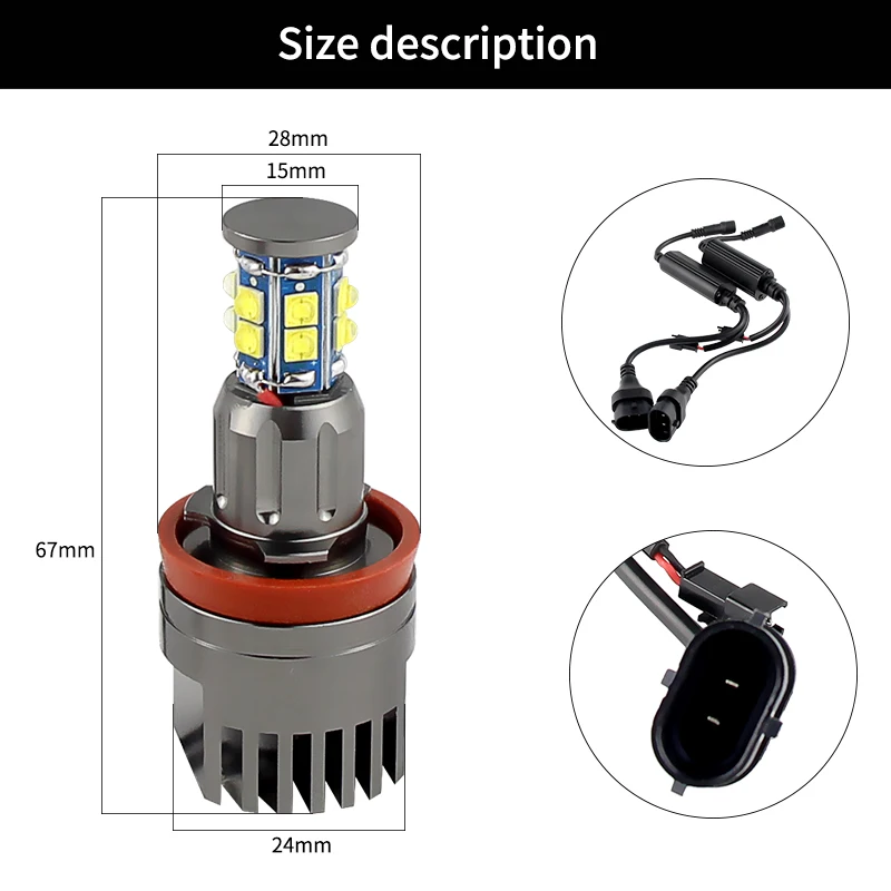 2x120 واط 6000 كيلو مصباح LED عيون الملاك ماركر مصابيح كهربائية ل 08-13 BMW E81 E82 E87 E88 E90 E92 M3 E93 E70 X5 E71 X6 X6M E89 Z4 #3