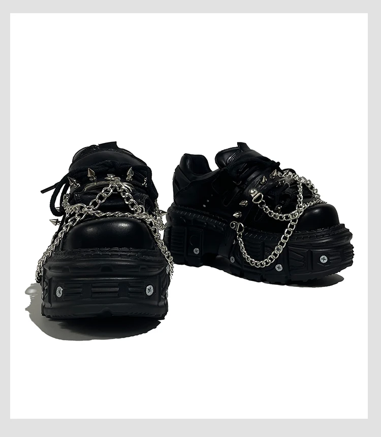 

Women Spanish Trendy Brand Goth Y2k Babes Rock Heavy Metal Punk Style High-top Female Subculture Single Shoes 8cm